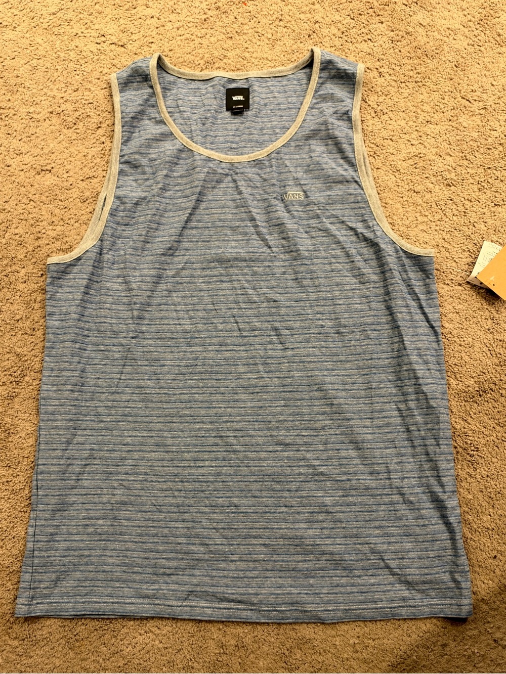 NWT Vans Blue Striped Tank Top